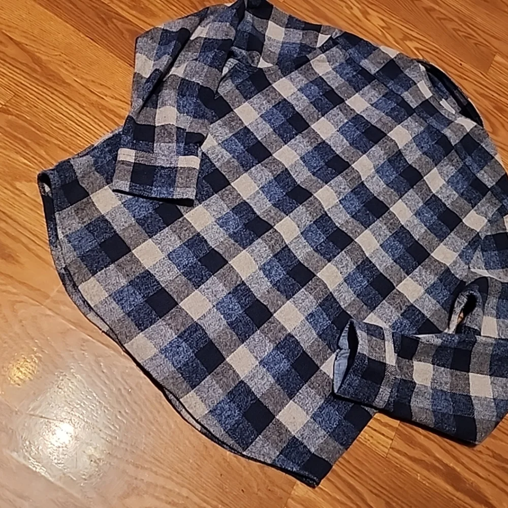 Nwot flag & anthem flannel long sleeve‎ shirt lg